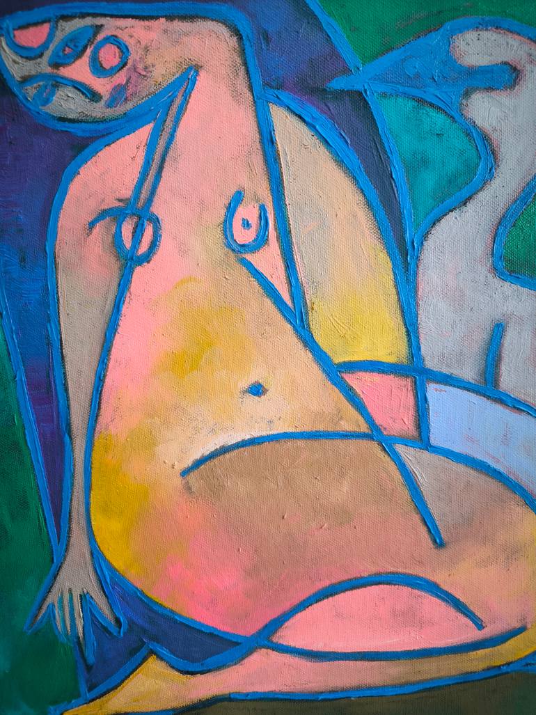 Original Abstract Expressionism Classical Mythology Painting by Kata Sova