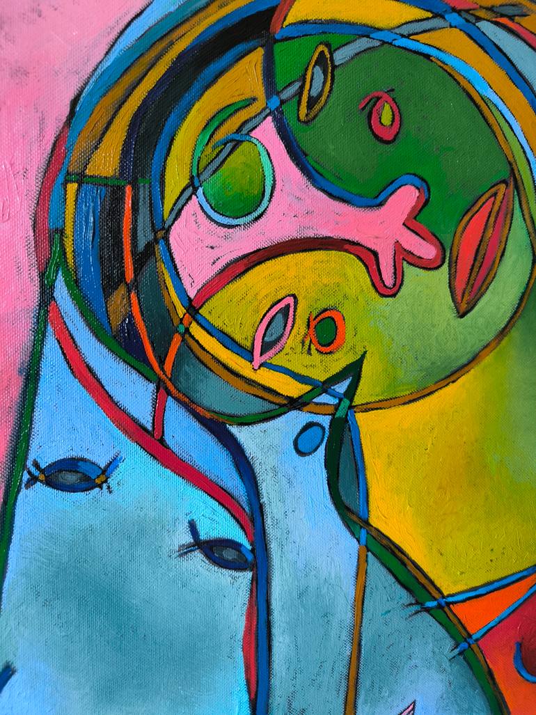 Original Abstract Animal Painting by Kata Sova