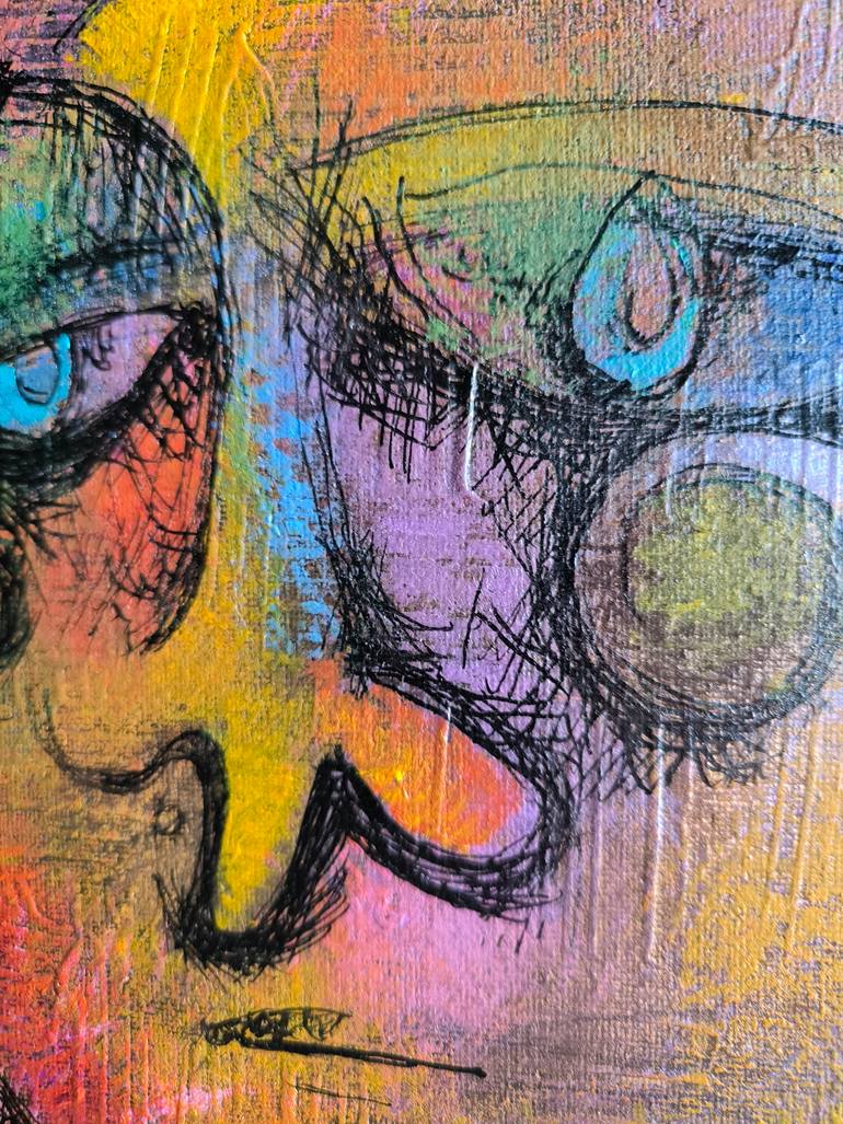 Original Abstract Classical Mythology Painting by Kata Sova