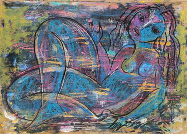 Original Abstract Expressionism Abstract Mixed Media by Kata Sova