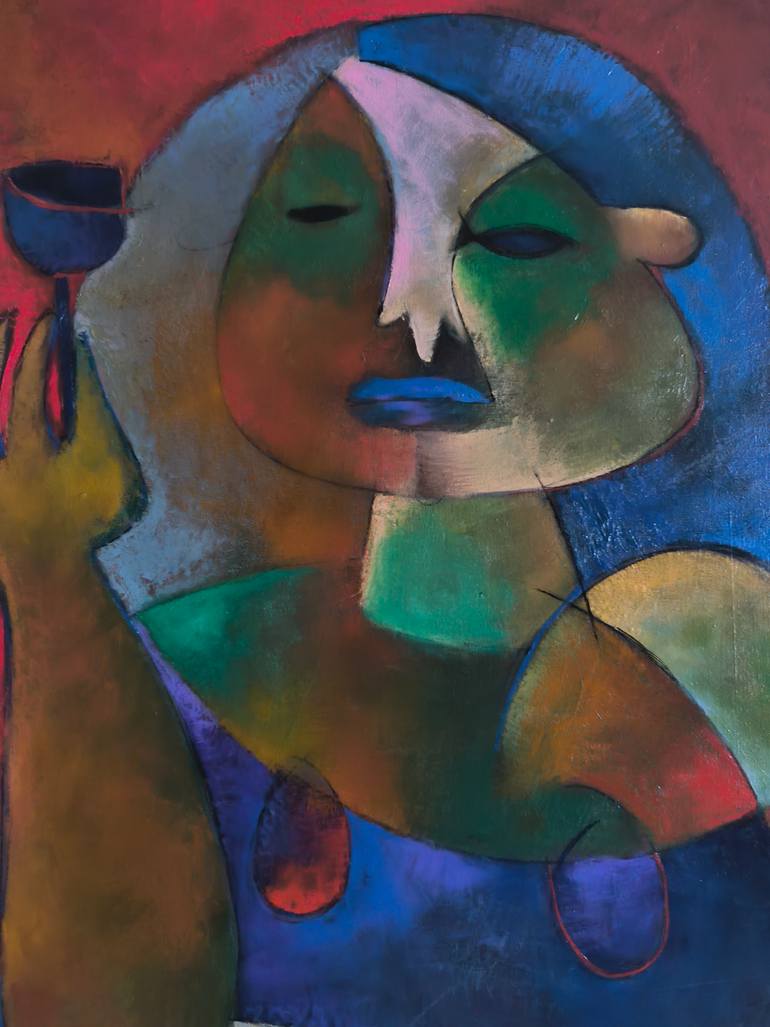 Original Abstract Women Painting by Kata Sova