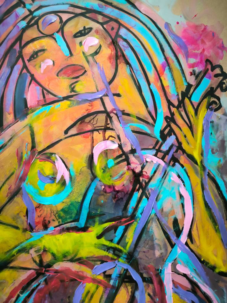 Original Abstract Expressionism Abstract Painting by Kata Sova
