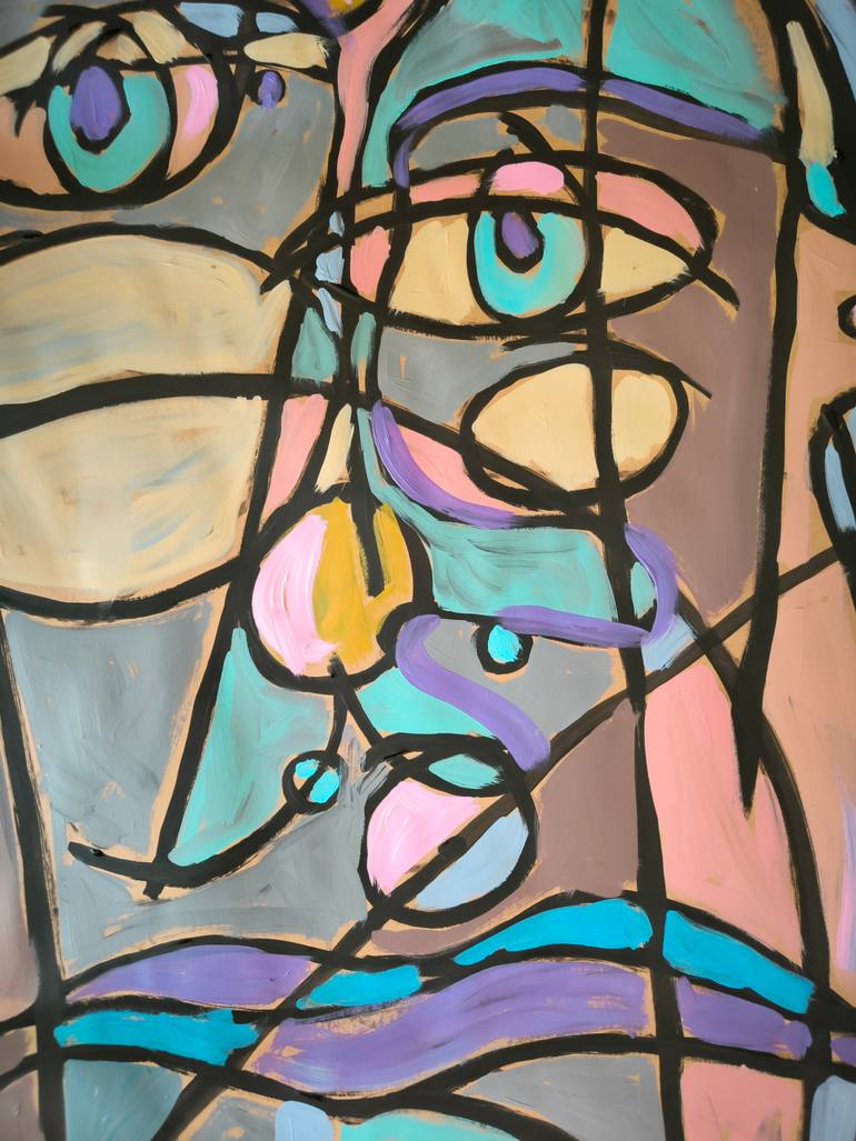 Original Abstract Expressionism Abstract Painting by Kata Sova