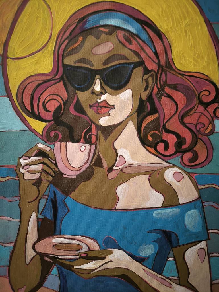 Original Contemporary Beach Painting by Kata Sova