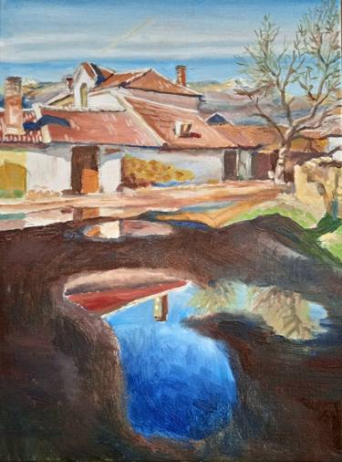 Original Realism Rural life Paintings by Andrei Bulatov