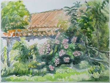 Original Color Field Painting Garden Painting by Andrei Bulatov