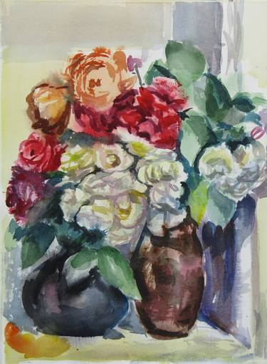 Print of Impressionism Floral Paintings by Andrei Bulatov