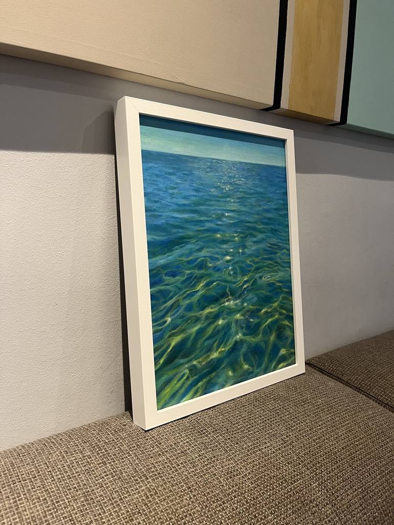 Original Geometric Seascape Painting by Aliya Shagieva