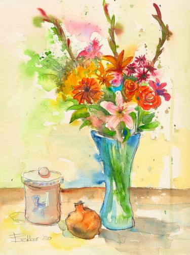 Original Impressionism Still Life Paintings by Albertus Bekker