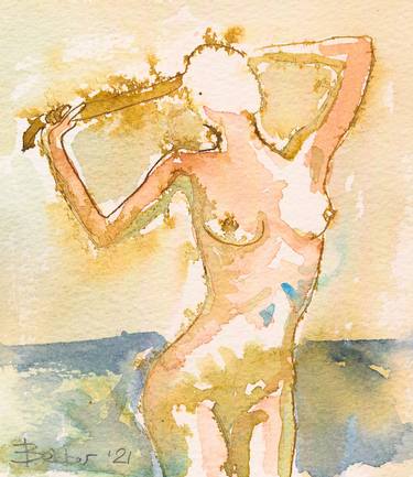 Original Illustration Nude Paintings by Albertus Bekker