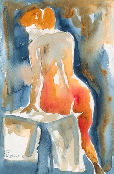 Print of Impressionism Nude Paintings by Albertus Bekker