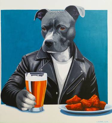 Print of Dogs Paintings by Vladimir Chelnokov