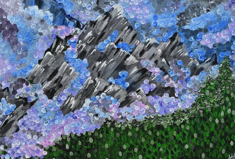 Original Abstract Expressionism Landscape Paintings by Falguni Ephji