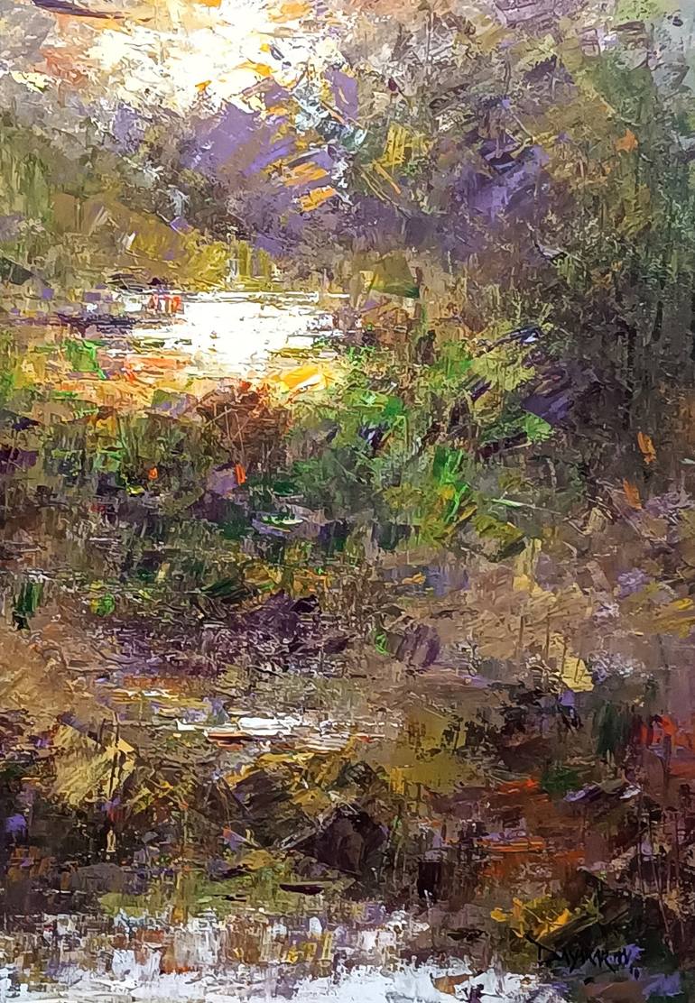 Original Impressionism Landscape Painting by Magunta Dayakar