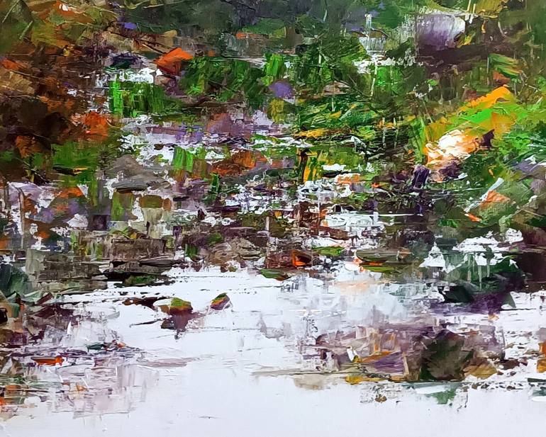 Original Impressionism Landscape Painting by Magunta Dayakar