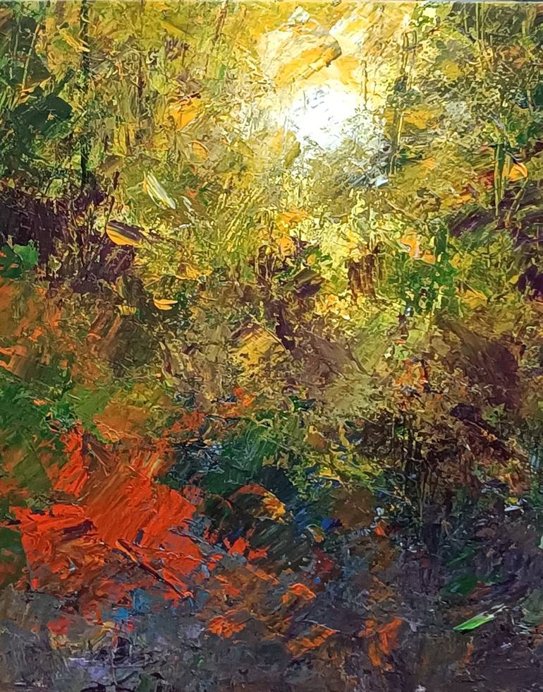 Original Impressionism Landscape Painting by Magunta Dayakar