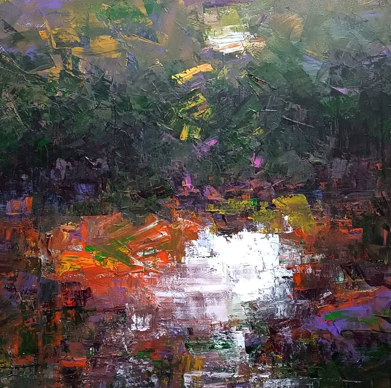 Original Impressionism Landscape Painting by Magunta Dayakar