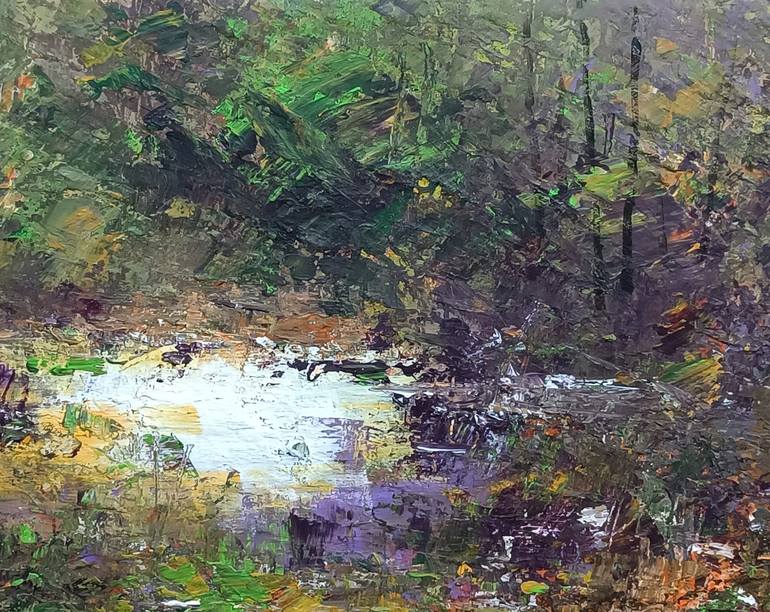 Original Impressionism Landscape Painting by Magunta Dayakar