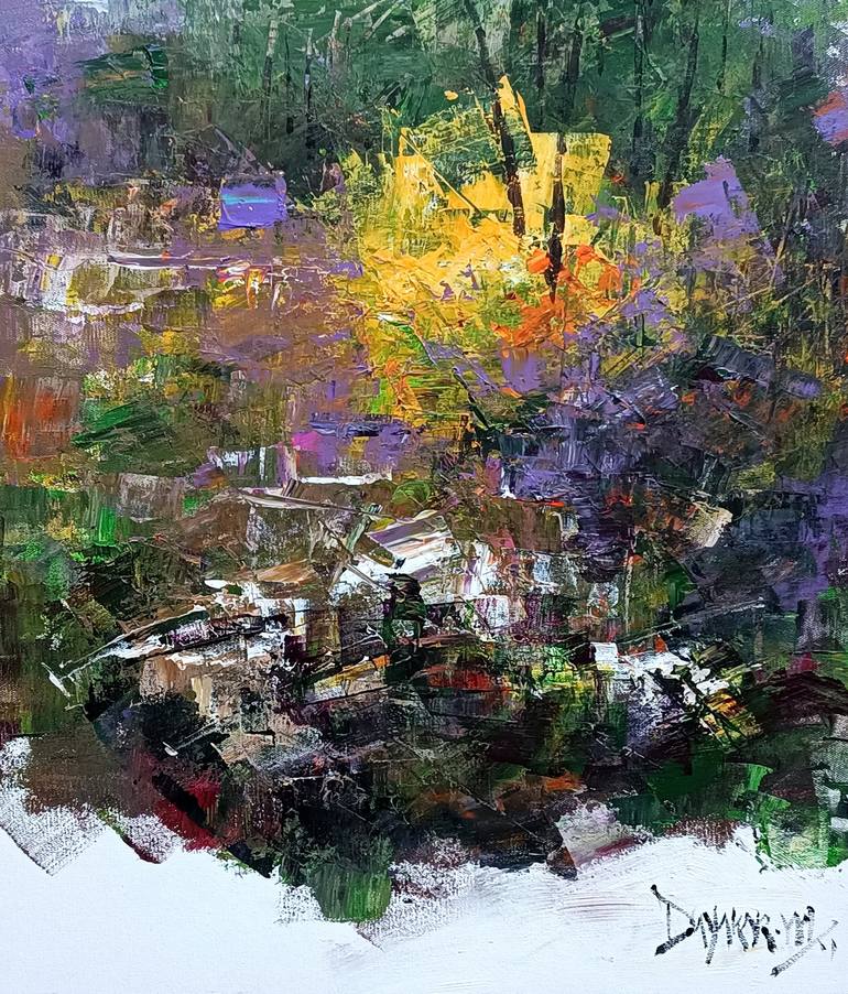 Original Impressionism Landscape Painting by Magunta Dayakar