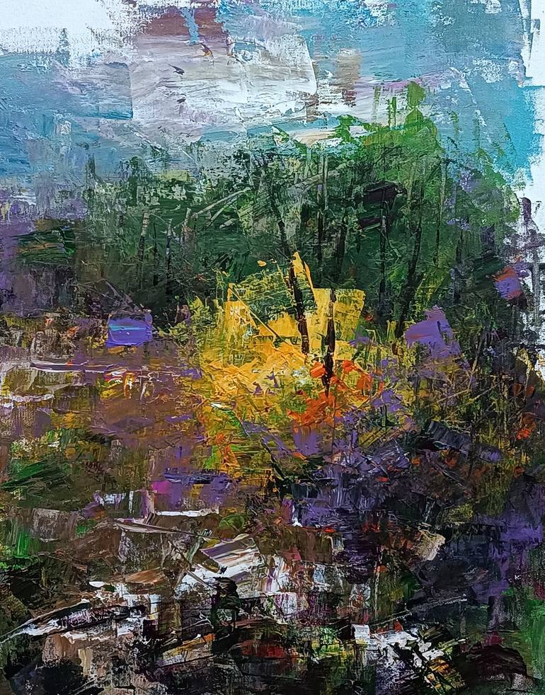 Original Impressionism Landscape Painting by Magunta Dayakar