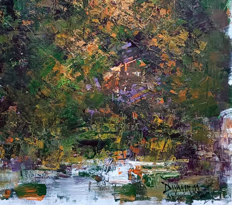 Original Impressionism Landscape Painting by Magunta Dayakar