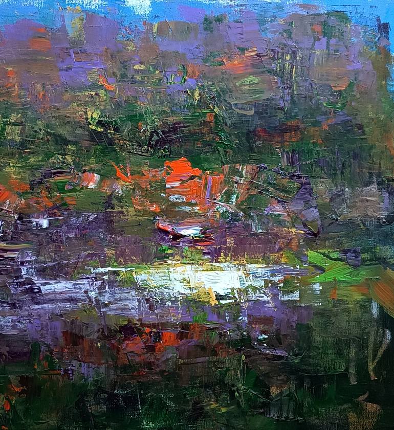 Original Impressionism Landscape Painting by Magunta Dayakar