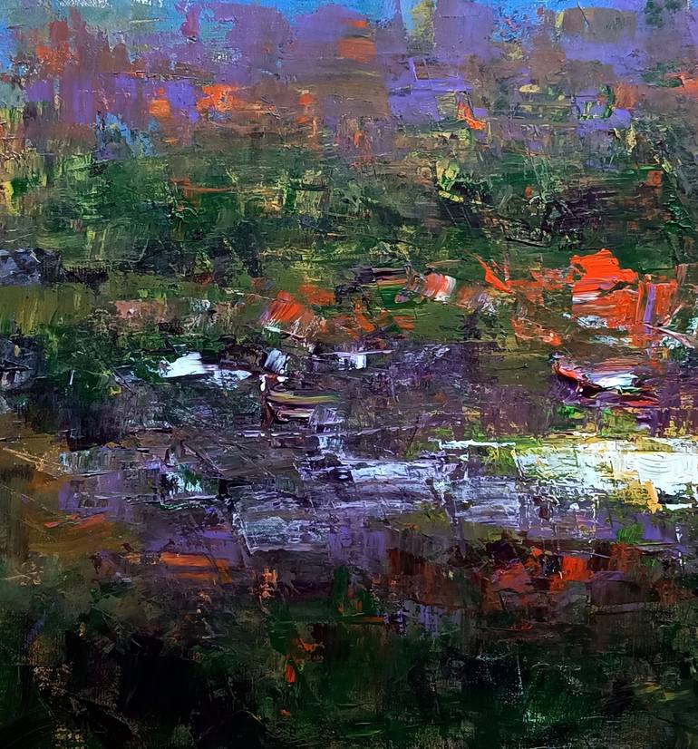 Original Impressionism Landscape Painting by Magunta Dayakar