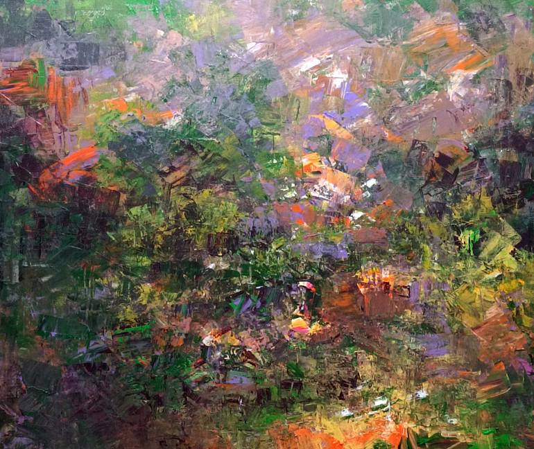 Original Impressionism Landscape Painting by Magunta Dayakar