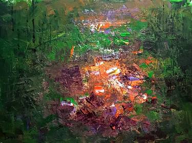 Original Impressionism Landscape Painting by Magunta Dayakar
