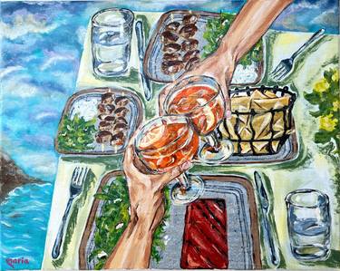 Original Surrealism Food & Drink Paintings by Maria B