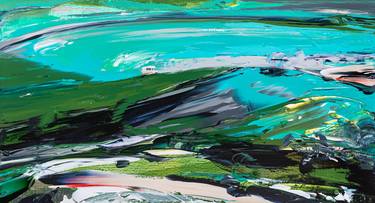 Original Abstract Landscape Paintings by MINSEOK KANG