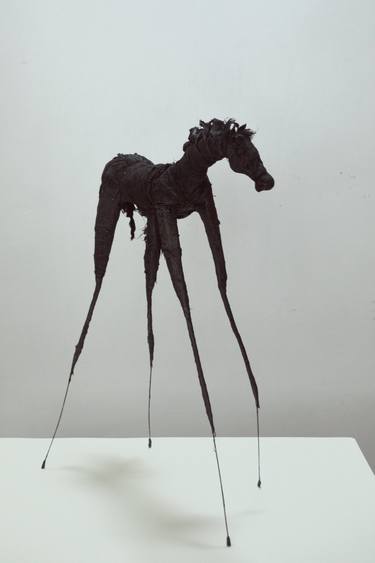 Original Minimalism Horse Sculpture by Teodora Sarbinska