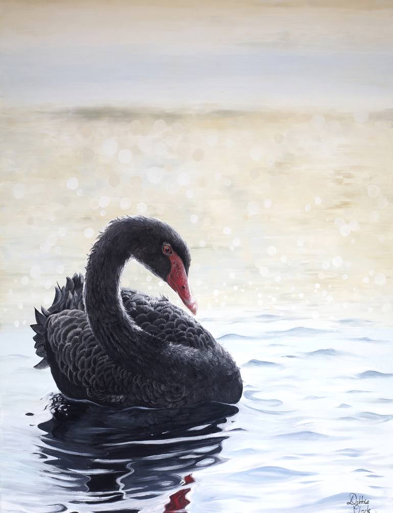 indsats udskiftelig grit Black Swan Painting by Debbie Clark | Saatchi Art