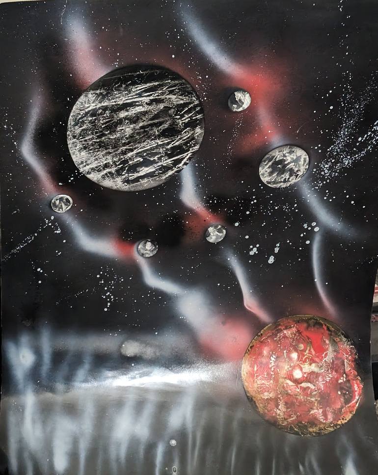 Original Outer Space Printmaking by Jason Osborne