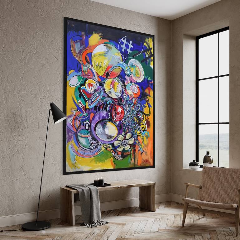 Original Abstract Expressionism Abstract Painting by Claudia Collao