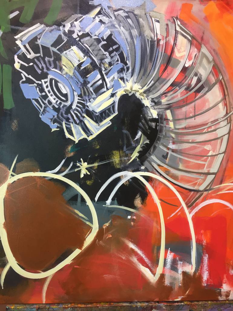 Original Abstract Expressionism Abstract Painting by Claudia Collao