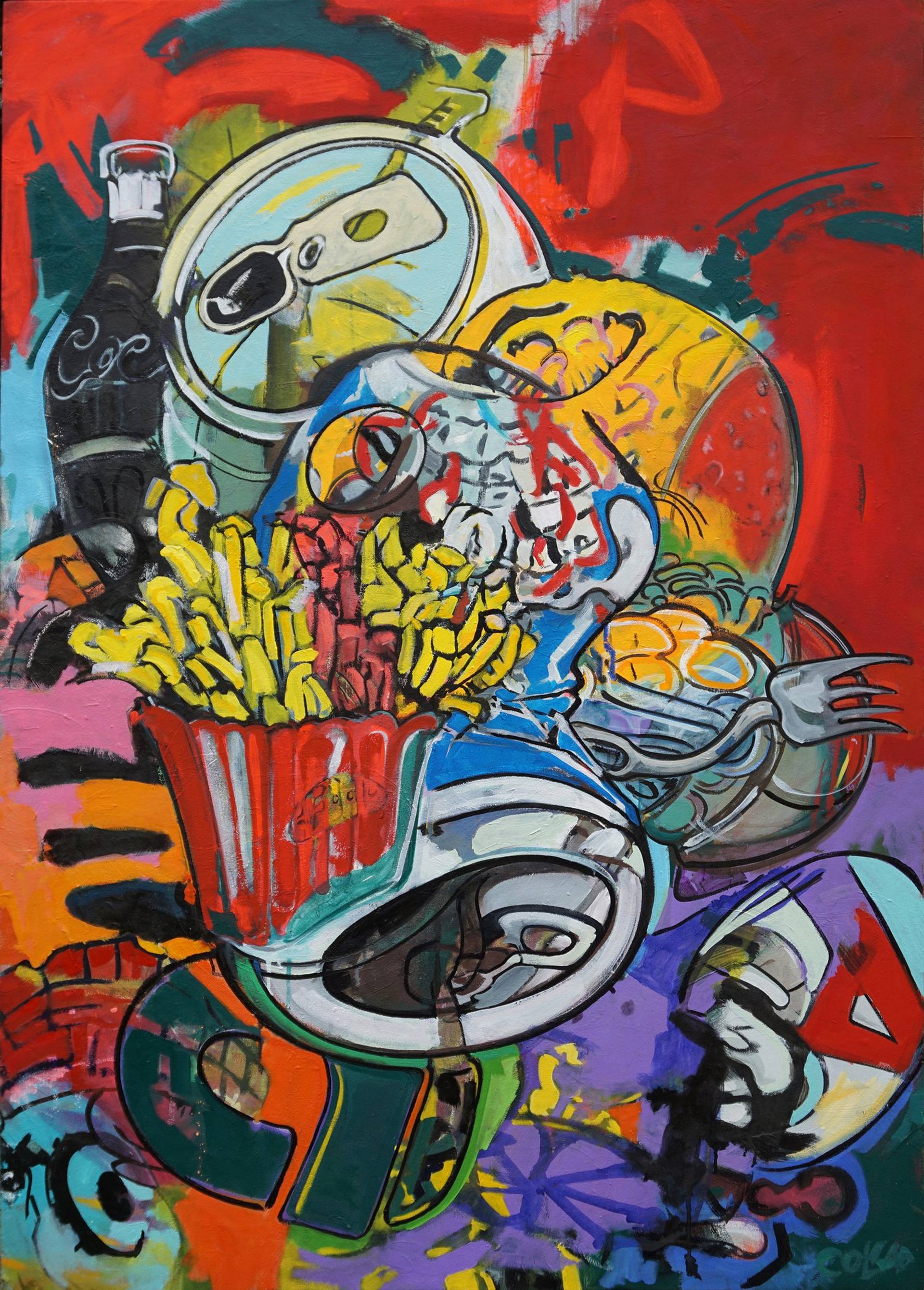 Fast food Painting by Claudia Collao | Saatchi Art