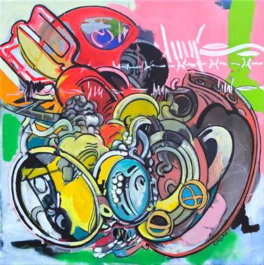 Original Abstract Expressionism Abstract Paintings by Claudia Collao