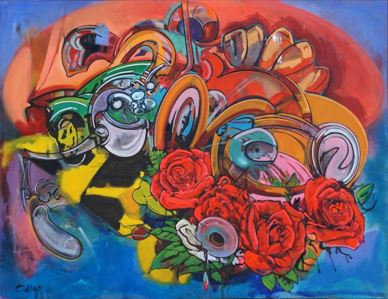Original Abstract Expressionism Abstract Paintings by Claudia Collao