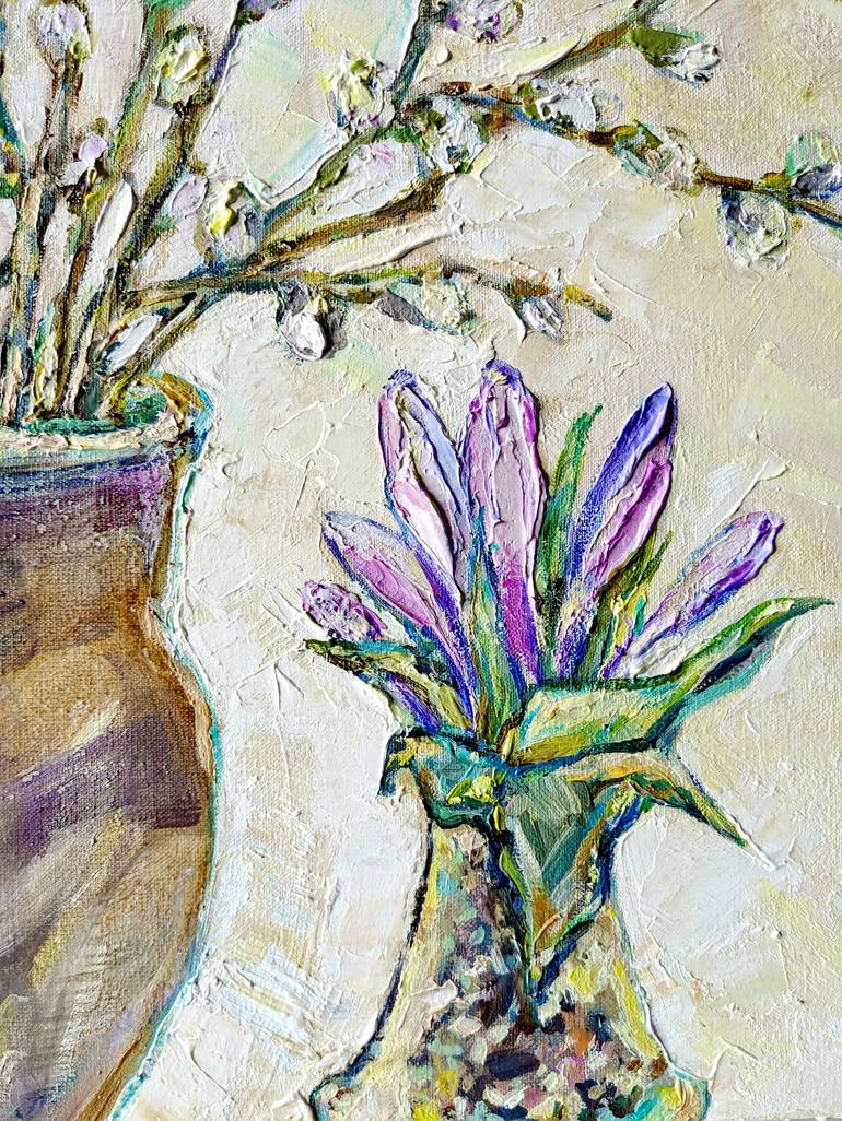 Original Expressionism Floral Painting by Oksana Pidhurska