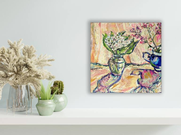 Original Expressionism Floral Painting by Oksana Pidhurska