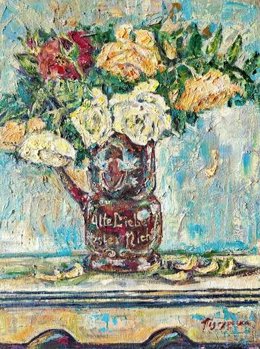 Print of Expressionism Floral Paintings by Oksana Pidhurska