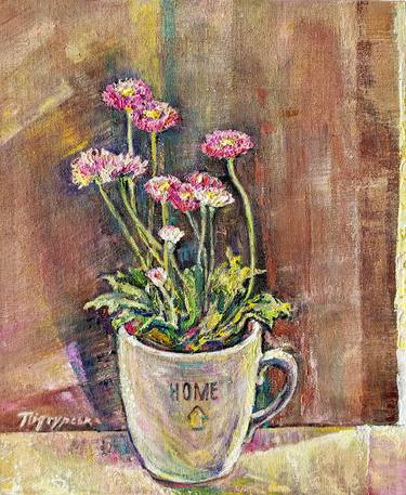 Original Expressionism Floral Paintings by Oksana Pidhurska