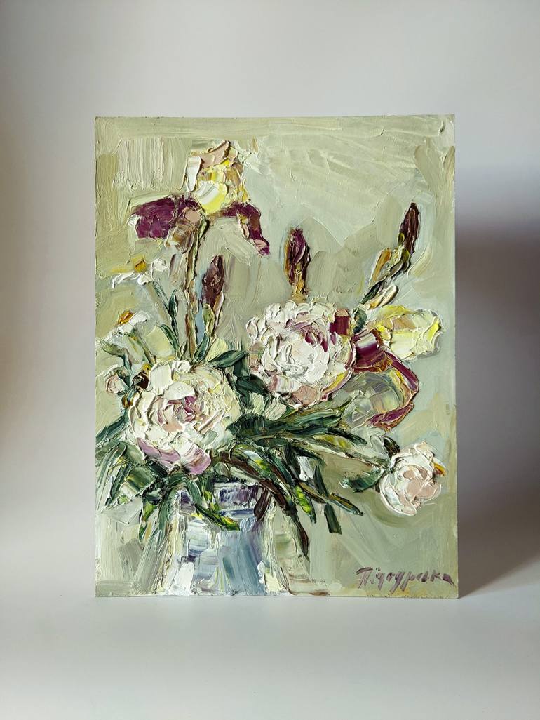 Original Contemporary Floral Painting by Oksana Pidhurska