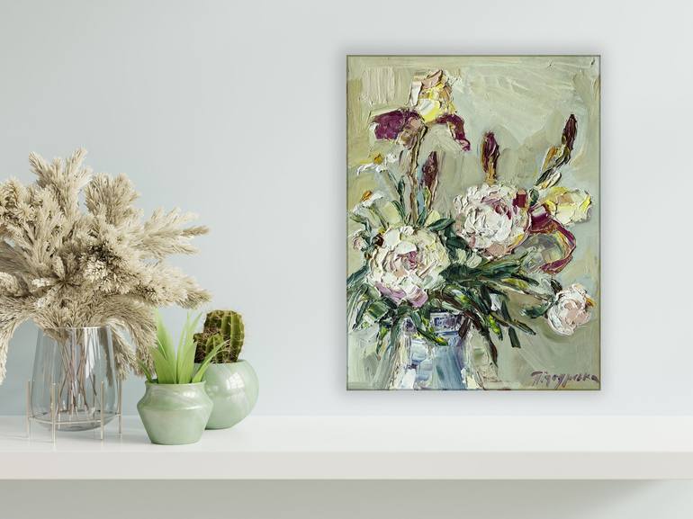 Original Contemporary Floral Painting by Oksana Pidhurska