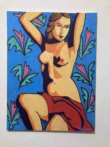 Original Art Deco Nude Paintings by Guy Jones