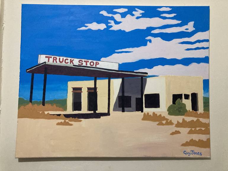 Truck Stop Painting by Guy Jones | Saatchi Art