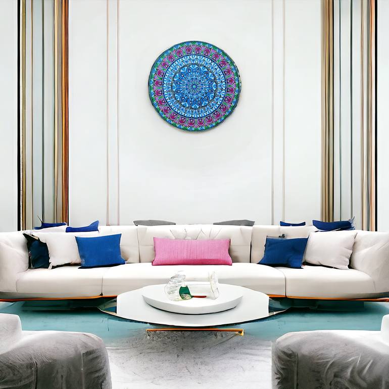 Original Art Deco Patterns Painting by Shahnaz Khattak