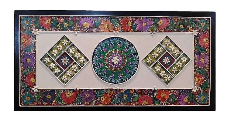 Unfinished Wood Mandala Cutout - MDF Door Hanger Or Dot Art Canvas (12 Inch), Made In USA - View #5