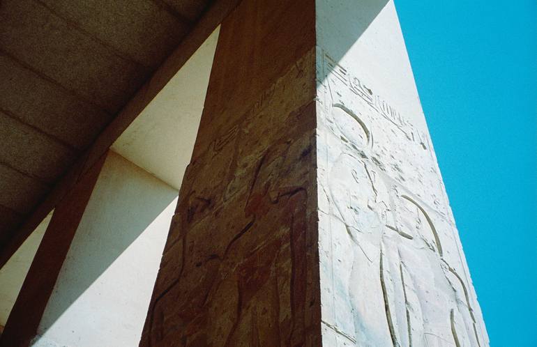 Original Architecture Photography by Youssef Sayed | Contemporary Art on Paper | Blue and Stone